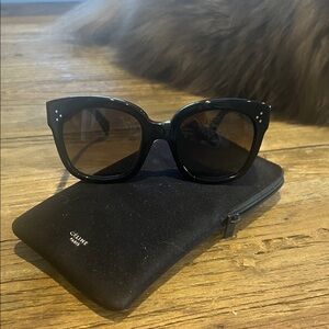 Celine Black Cat-Eye Sunglasses with Dark Lenses